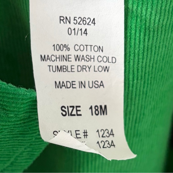 •Funtasia Too!• Corduroy Appliqué Longall Romper - Size 18 Months - Picture 6 of 7